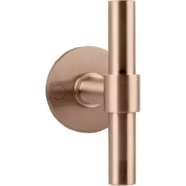 Deurkruk PVD licht brons One Piet Boon geveerd rozet PBT15/50